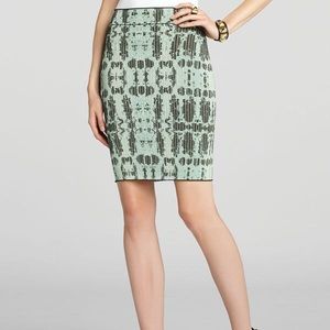 BCBG Maxazria snake skin pattern pencil skirt